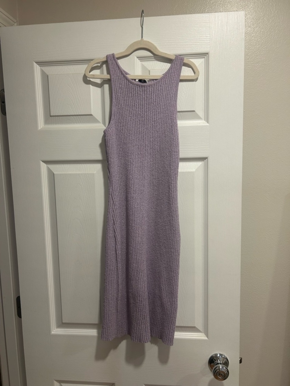 emory park Lavender Ribbed Knit Midi Dress